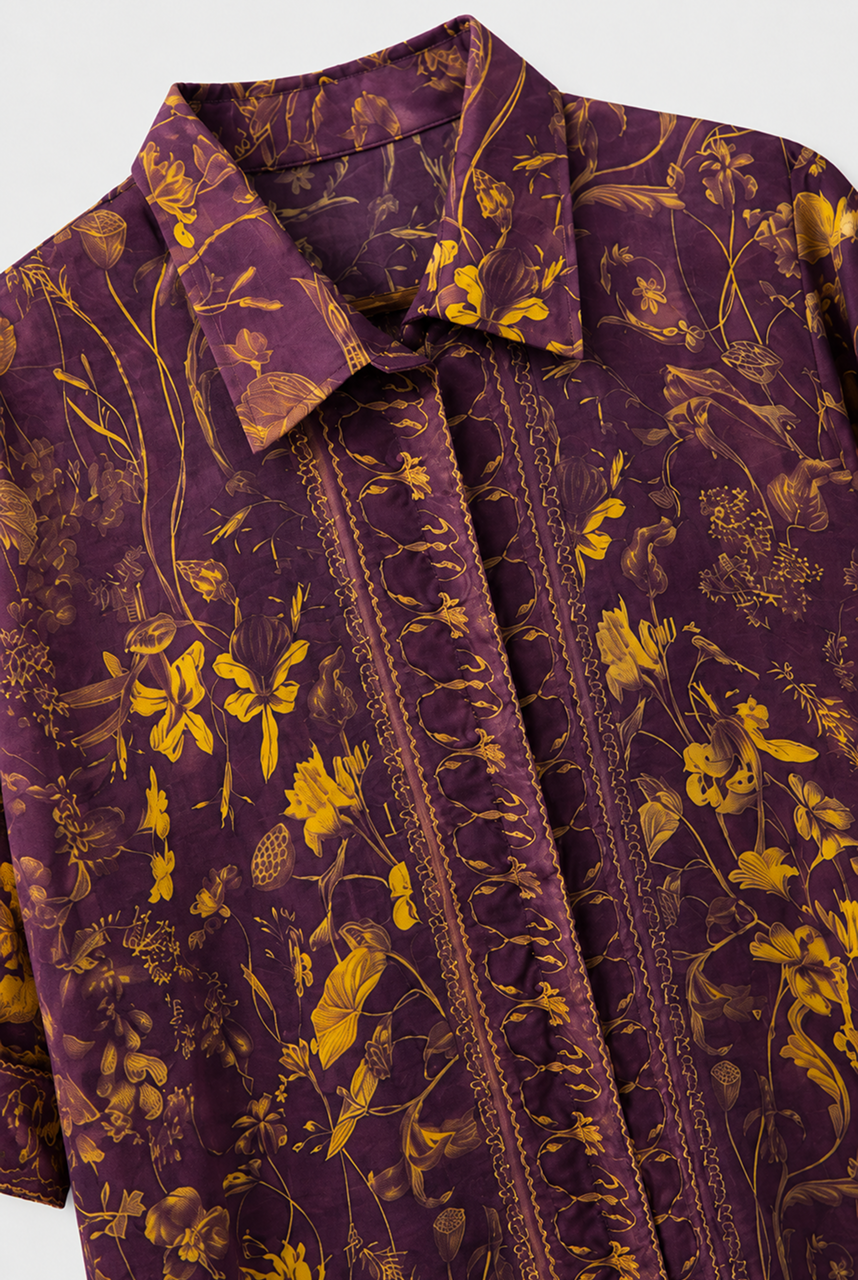 MAROON GEORGETTE SHIRT
