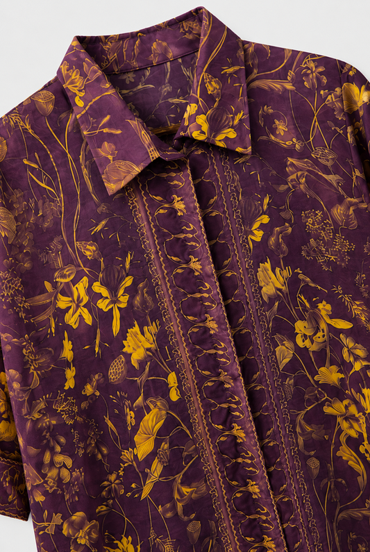 MAROON GEORGETTE SHIRT