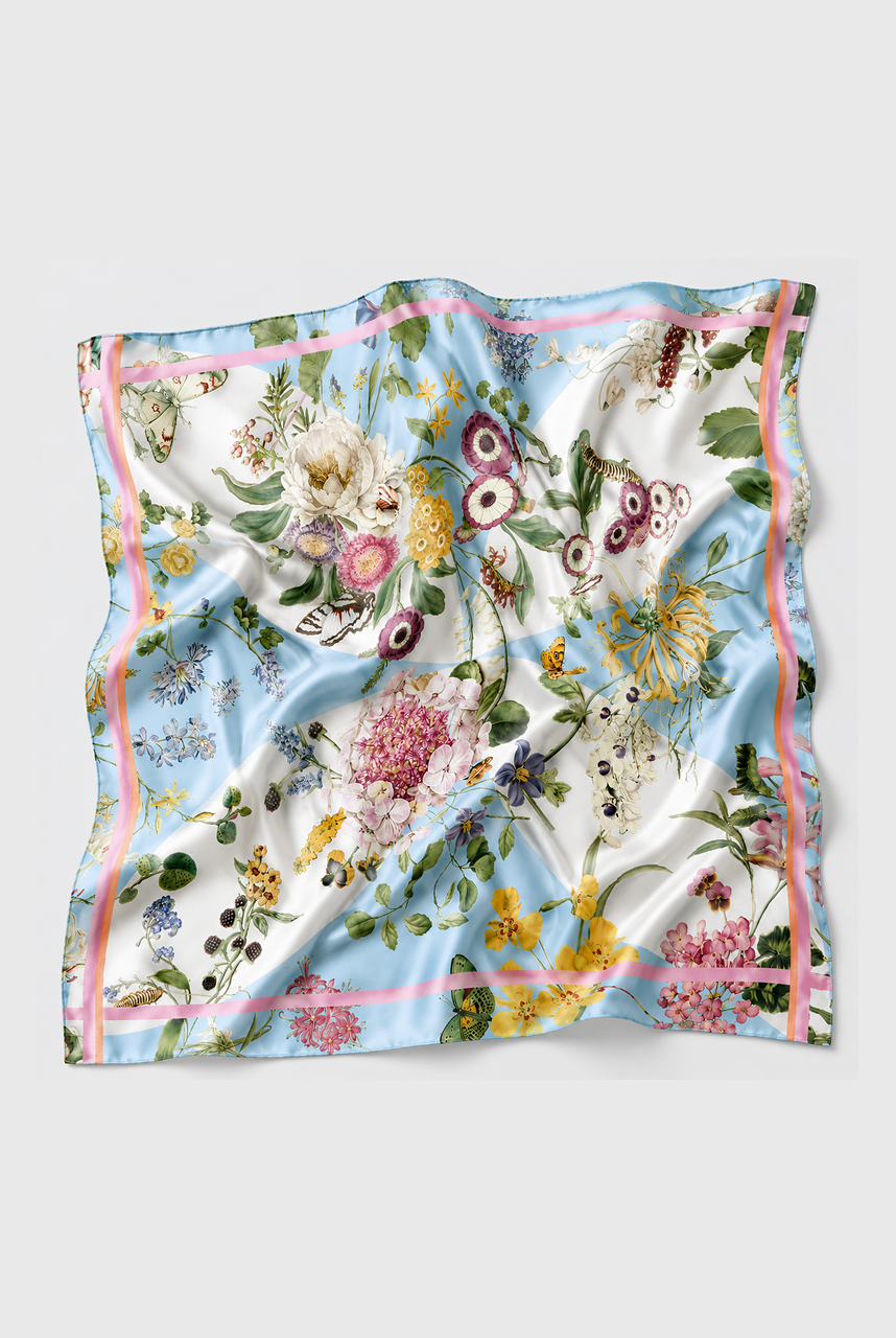 BOTANICAL BLOOM SILK SCARF