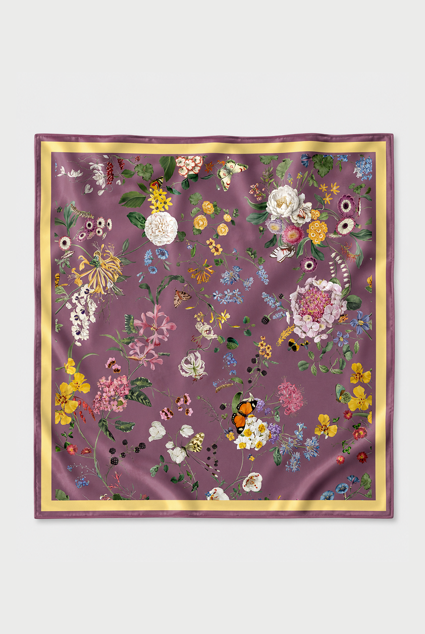 LAVENDER BLOOM SILK SCARF