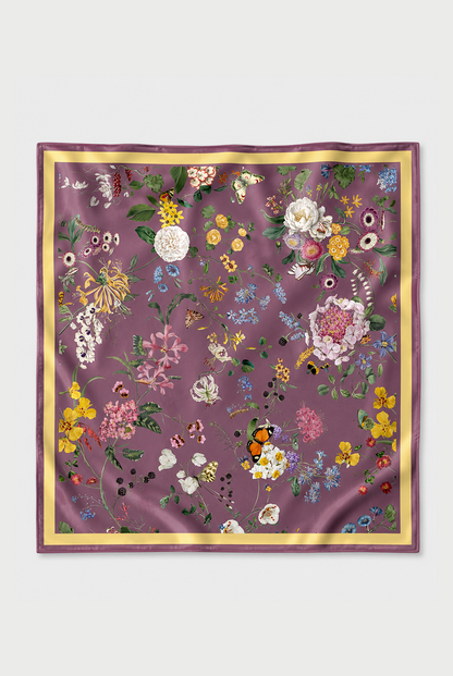 LAVENDER BLOOM SILK SCARF