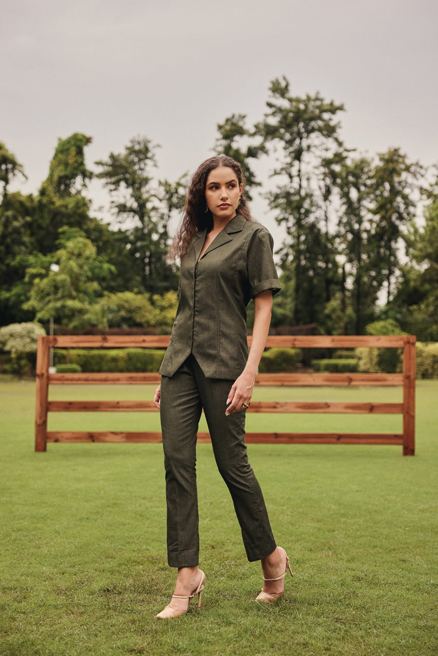 OLIVE PANT SUIT