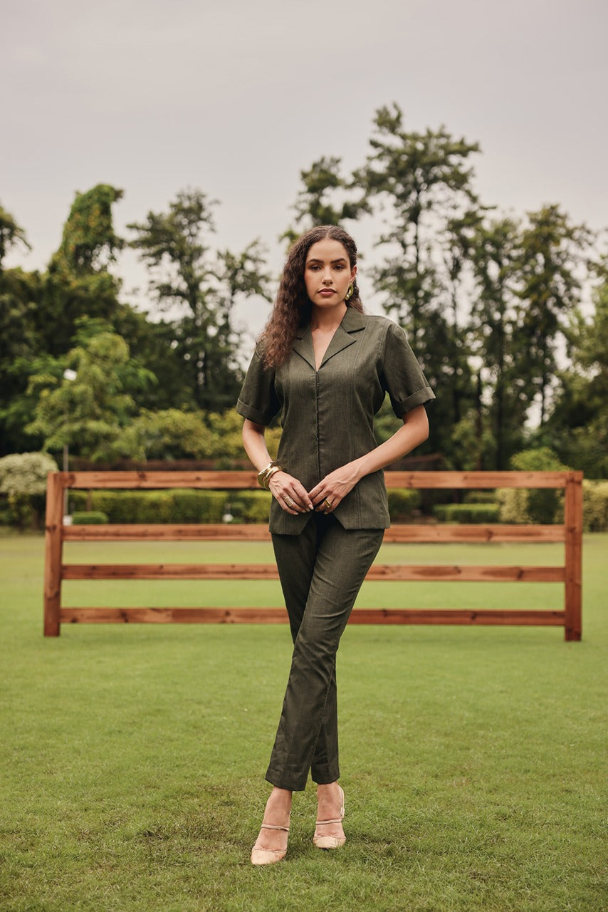 OLIVE PANT SUIT