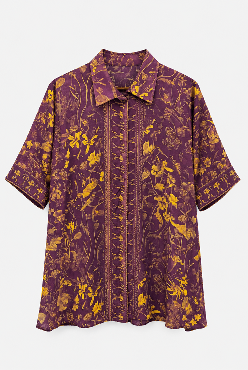 MAROON GEORGETTE SHIRT